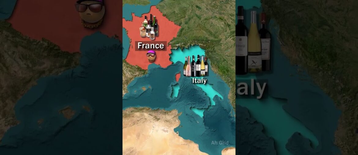 Top Wine Producing Countries in the World! #facts #shorts #map #viral