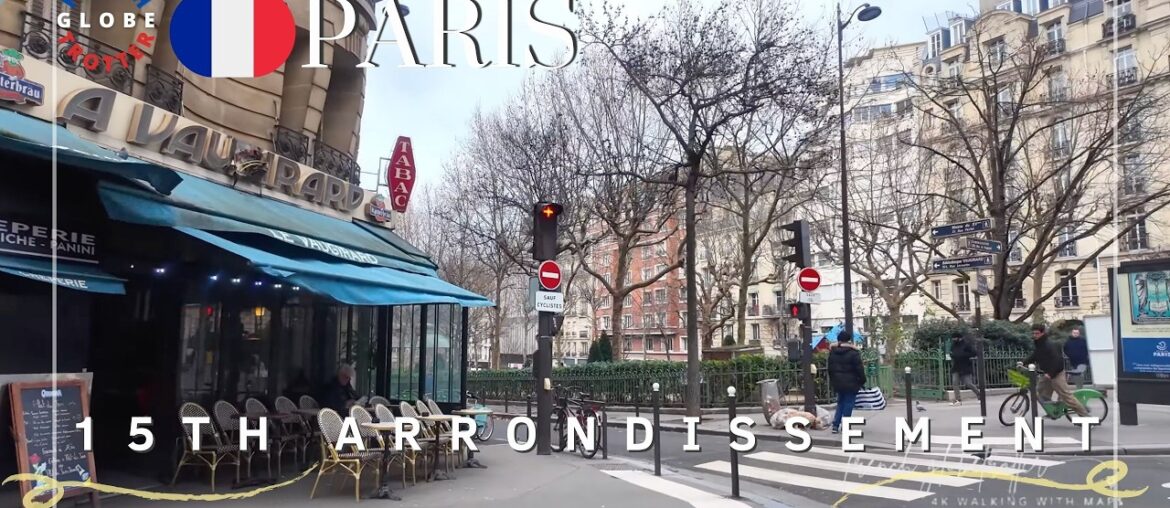 Paris 15th arrondissement Winter Walking Tour 4K 🇫🇷 Rue de Vaugirard ➜ Péclet ➜ Blomet