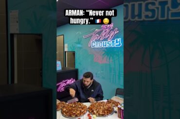Arman Tsarukyan shares a new video from a French restaurant eating: “Never not hungry.” 🇫🇷 😋