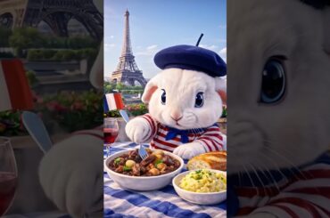 Cute Bunny Eats French Food in Paris 🇫🇷🐰 | ASMR Eating
