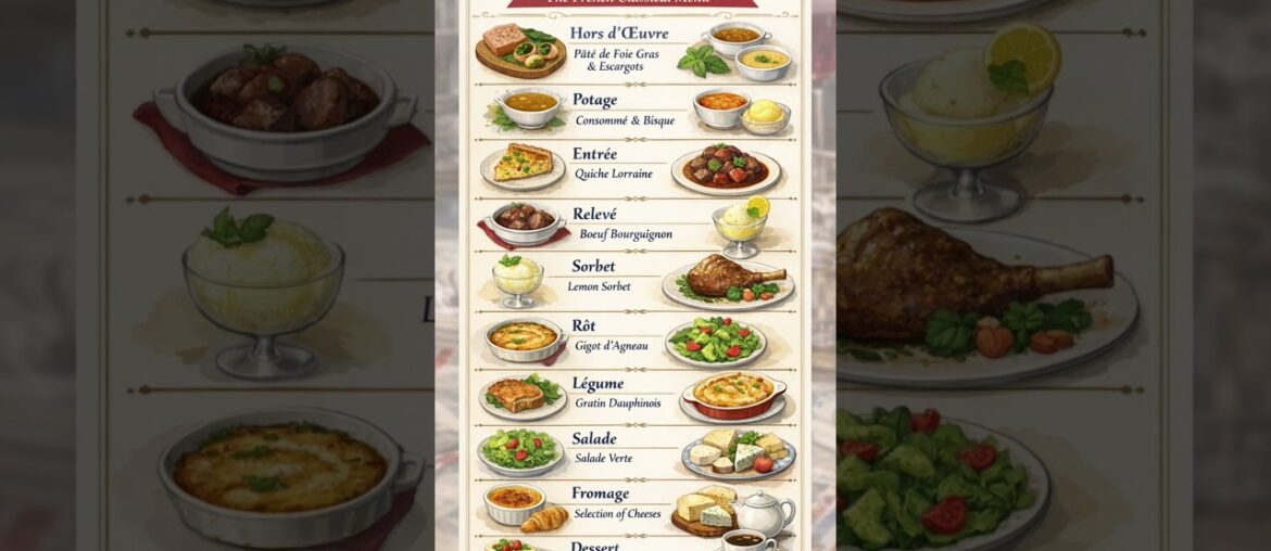 French classical menu (Part #20/180 Online Hotel Management Knowledge)#hotel #seafood  #food  #food