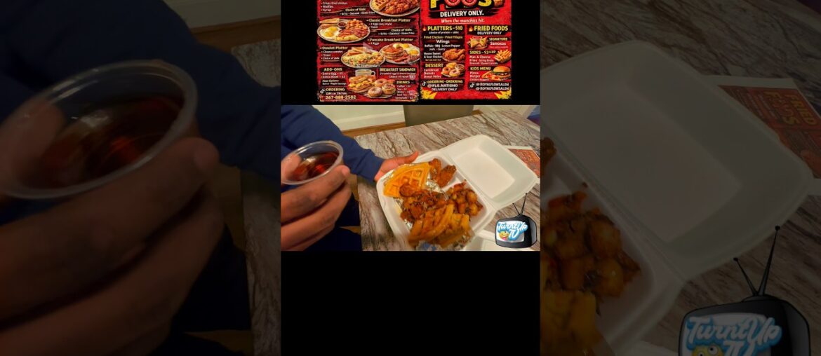 Trying fried food by Flo #foodie #foodreview #shorts