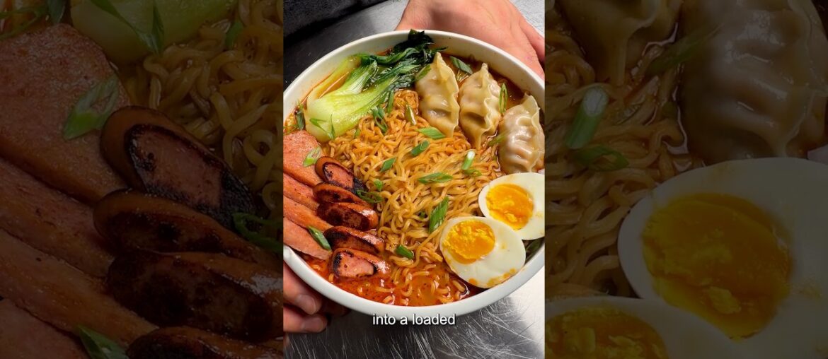 Loaded Gourmet Spicy Ramen 🌶️🔥 Full recipe linked in bio! #instantnoodles #quickrecipe
