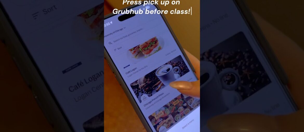 Picking up French Press before class is now easier and faster with Grubhub!