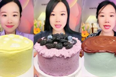 ASMR🍰Eat Mulberry French Melaleuca🍰 (soft and waxy sound) 크림 케ց 먹방 MUKBANG Satisfaction