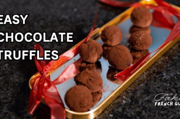 Easy Chocolate Truffles Recipe | 3 ingredients only