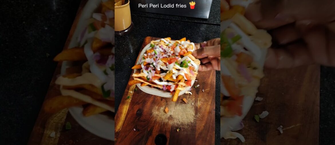 Peri peri lodid French fries recipe | Cheese french fries | Lodid fries recipe | #loadedfries #fries