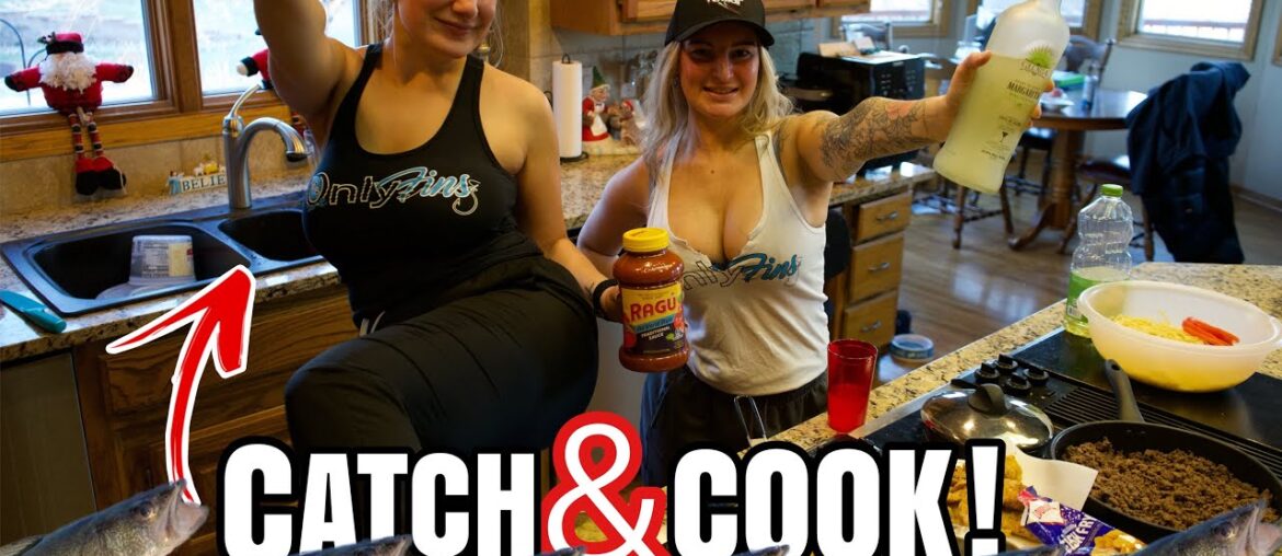 Ice Fishing In A BLIZZARD For A Tasty GOURMET MEAL!!! (Catch & COOK!!) Ice Fishing In A BLIZZARD For A Tasty GOURMET MEAL!!! (Catch & COOK!!)