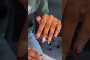 Cat eye with wine french ❤️ #trendingnails #nails #nailinspo #fypシ #fyp