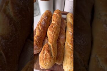Easy Homemade French Baguettes !! #recipe #easyrecipe #instantrecipe #shortvideo #shortsfeed