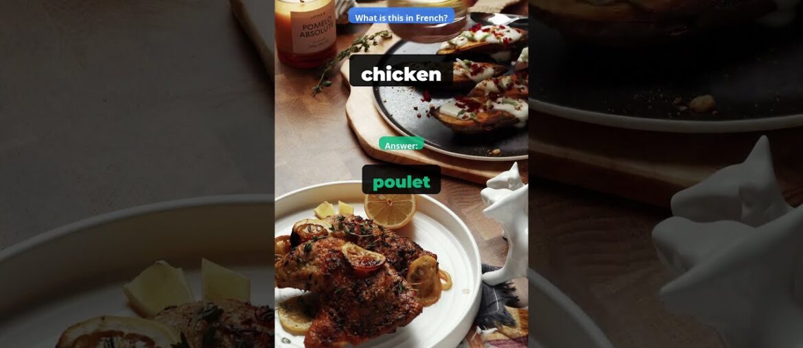 Learn English to French: Food