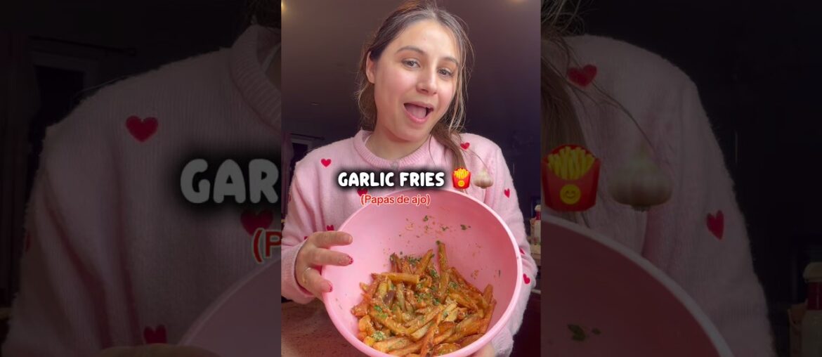 Acompáñame hacer PAPAS DE AJO 🤤 #garlicfries #frenchfries #homemade #sahm