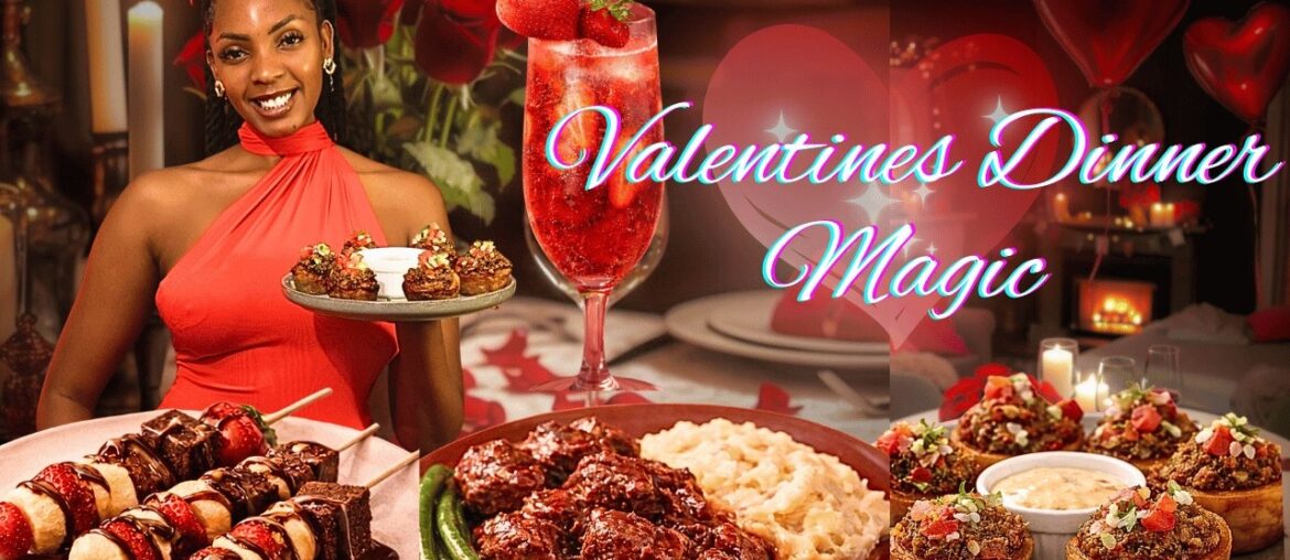 Valentine’s Dinner Menu Recipes, Uganda Africa ✨ Plantain Cups, Wine Beef & Chocolate Dessert