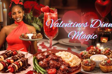 Valentine’s Dinner Menu Recipes, Uganda Africa ✨ Plantain Cups, Wine Beef & Chocolate Dessert
