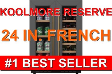 KoolMore Reserve 24 in. French Door Dual Zone Panel Ready Under Counter Cooler - B0DCGQ1CTP