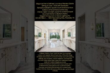 Elegance that is Defined, Luxurious Mansion Estate over 1 acre, with Backyard Retreat & Sport Court