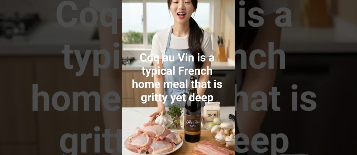 Coq au Vin is a typical French home meal that is gritty yet deep