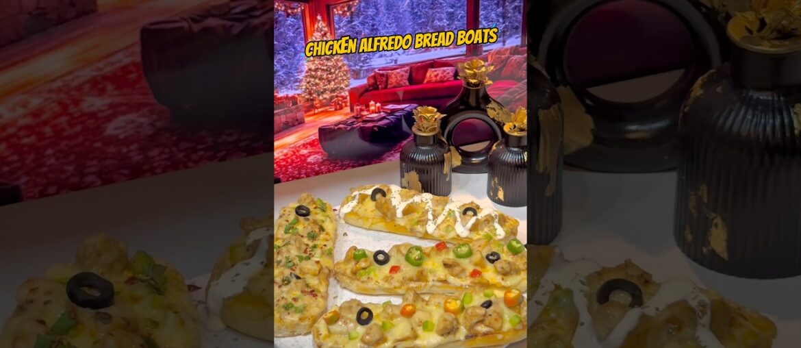 Chicken Alfredo Bread Boats | Ramadan Series 🥪✨ Chicken Alfredo Bread Boats | Ramadan Series 🥪✨