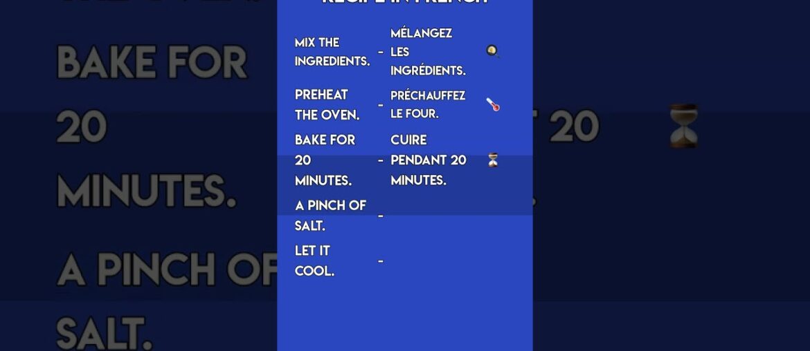 Read a Recipe in French 🍰 | French Cooking & Baking Vocabulary