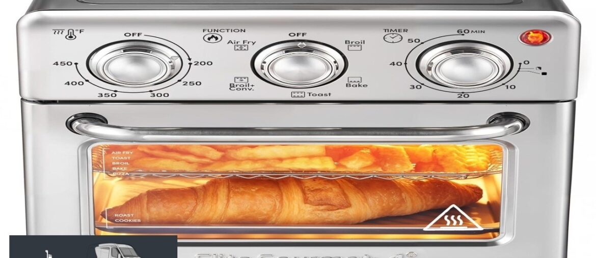 Elite Gourmet EAF0852SS 8.5Qt. Capacity Air Fryer Oven Air Fry Broil Toast Elite Gourmet EAF0852SS 8.5Qt. Capacity Air Fryer Oven Air Fry Broil Toast