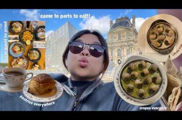 eating my way around paris | michelin escargot, crepes, wine, vlog!
