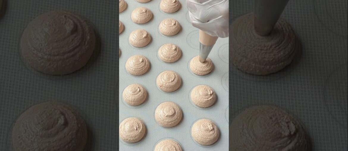 Beige French Macarons with Oreo & Belgian Chocolate 🤎 Elegant Handmade Dessert Beige French Macarons with Oreo & Belgian Chocolate 🤎 Elegant Handmade Dessert