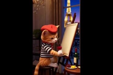 Penny enjoys learning French with Bonjour Brigitte while sipping wine and painting. #frencht #shorts