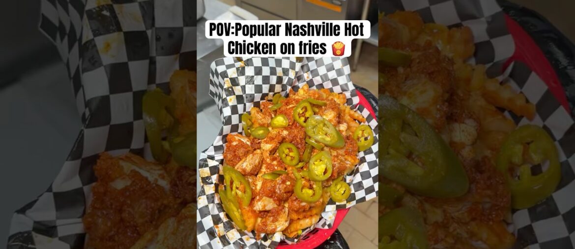 Nashville hot chicken fries 🔥#viralfood #food #fastfood #foodie #rendingshorts #shorts #hotchicken