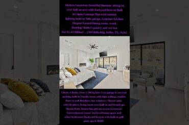 Modern Luxurious Beautiful Mansion on .69 Lot size, with Backyard Retreat. Master suite as a Resort