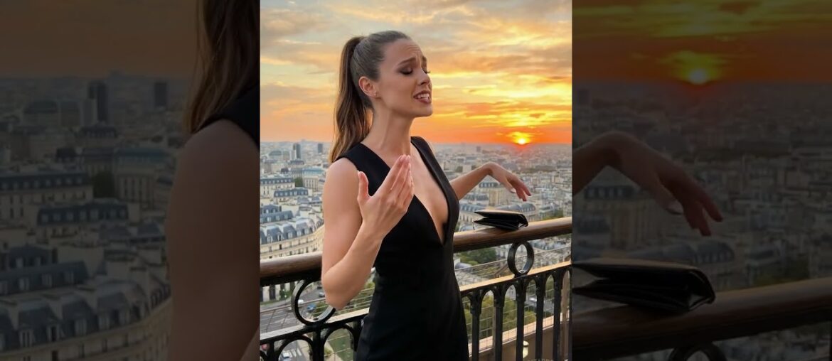Beautiful Mademoiselle Singing in Paris #SunsetView #LaVilledelAmour #LoveSong #Shorts #Minidress Beautiful Mademoiselle Singing in Paris #SunsetView #LaVilledelAmour #LoveSong #Shorts #Minidress