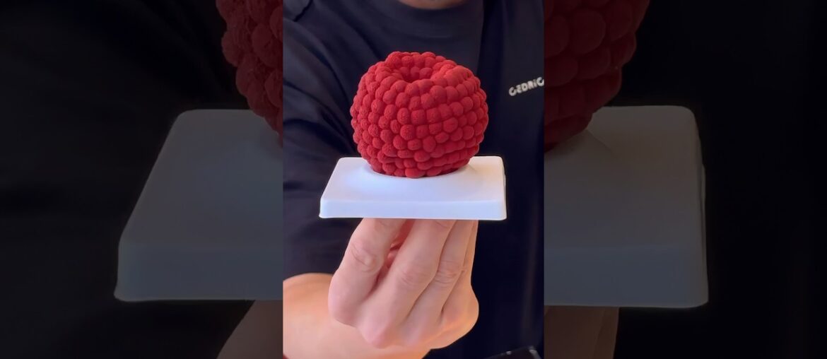 The Art of the Perfect Raspberry! 🍓✨​#cedricgrolet #pastryart #raspberry #dessertrecipe #satisfying