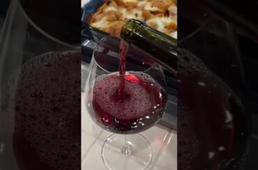 What I ate & what I drank with it; baked shells and French chilled red! Perfect #winepairing