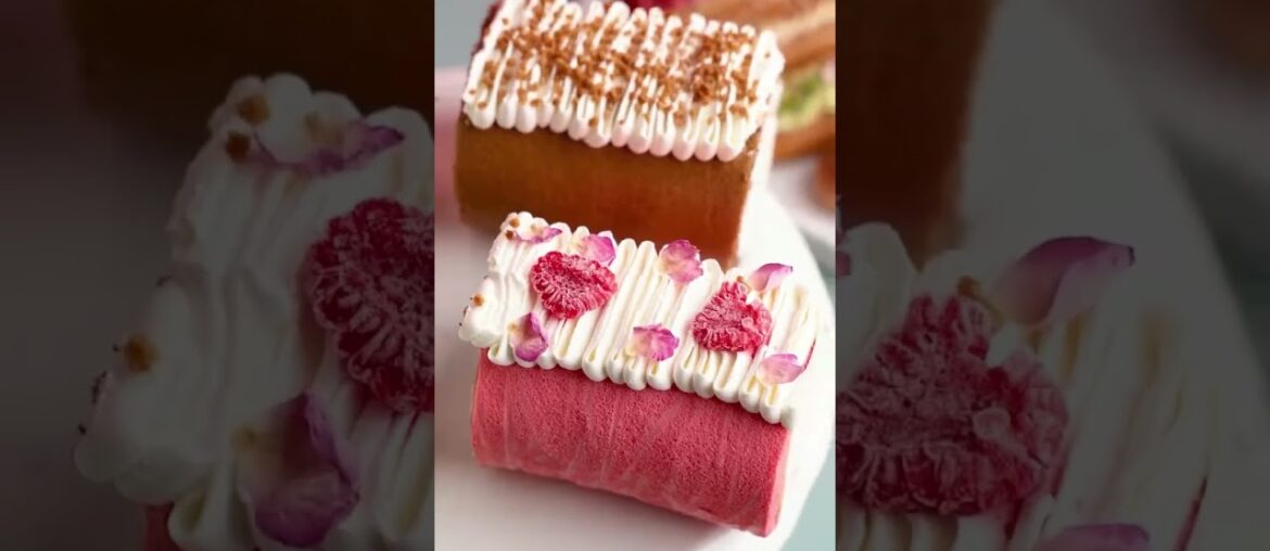 displays an assortment of gourmet French pastries, primarily eclairs made from choux pastry dough. 😋