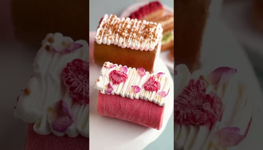 displays an assortment of gourmet French pastries, primarily eclairs made from choux pastry dough. 😋