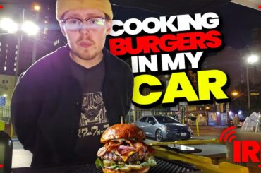 Cooking Gourmet Burgers On Streets Of LA