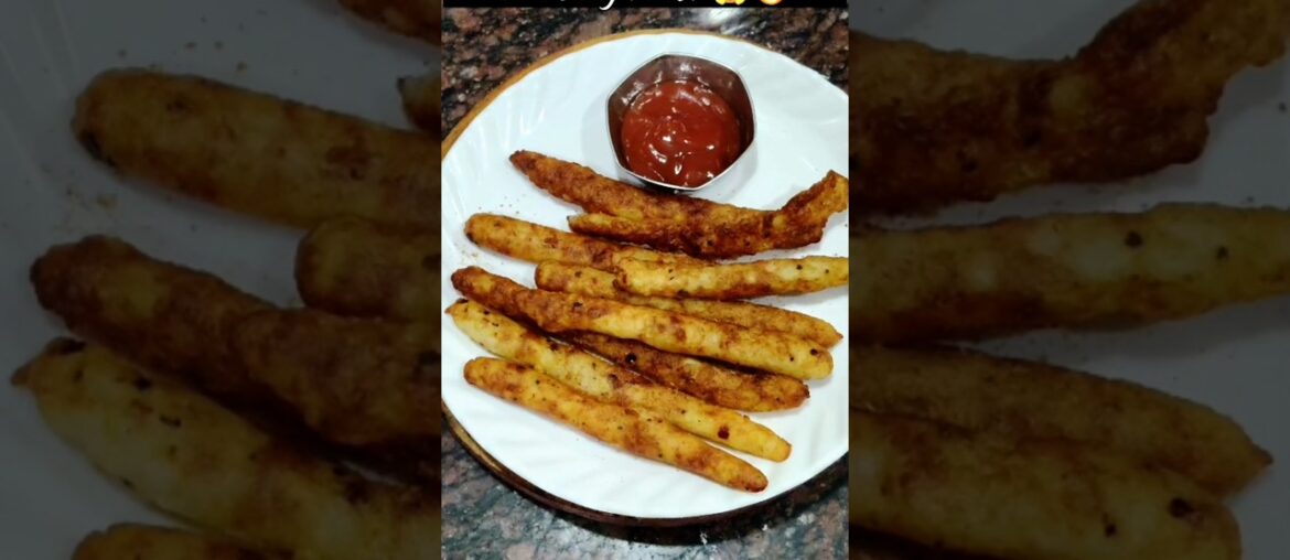 "Japanese Style Long French Fries Recipe | Crispy Potato Fries at Home🍟#Shorts,#life and cooking