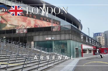 North London ARSENAL ⚽Sunday Walking Tour 4K 🇬🇧 Emirates Stadium➜  Holloway Road➜  Park