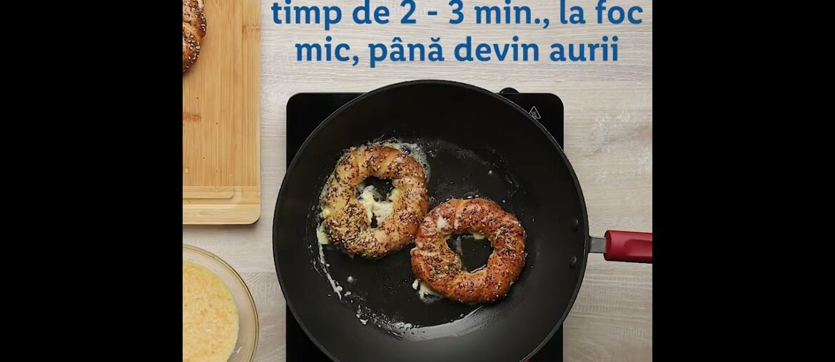 Covrigi French toast cu branza si bacon • reteta Bucataria Lidl Covrigi French toast cu branza si bacon • reteta Bucataria Lidl