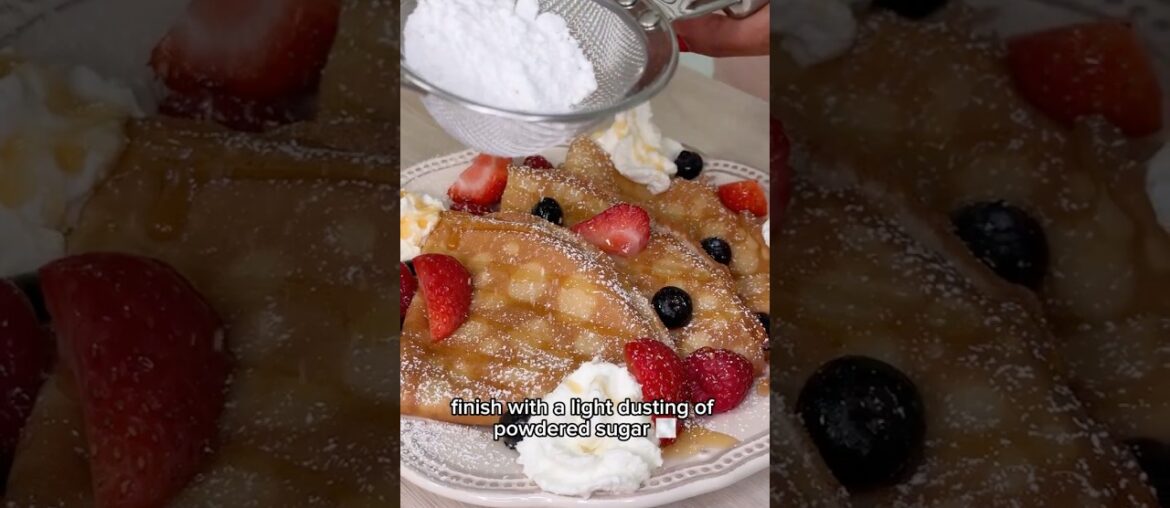 Easy French Crepes with Fresh Berries & Whipped Cream | Elegant Brunch Dessert #pancake #frenchcrepe