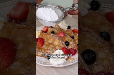 Easy French Crepes with Fresh Berries & Whipped Cream | Elegant Brunch Dessert #pancake #frenchcrepe