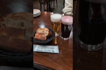 葡萄ビールと生ビールとパン🍷🍺🍞🥖