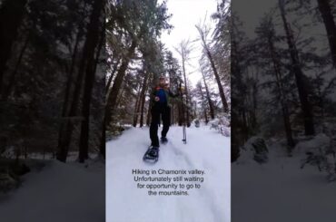 French Alps. Chamonix Snowshoeing: Avalanche warning. Safety First, Wine Second! 🍷❄️