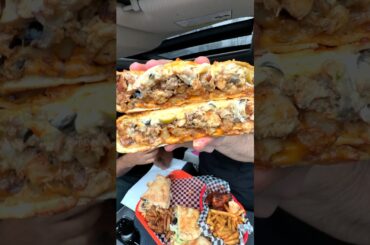 Tunisian French Tacos & Makloub 🤤 #tunisia #ramadan #mukbang #asmr #makloub #frenchtacos