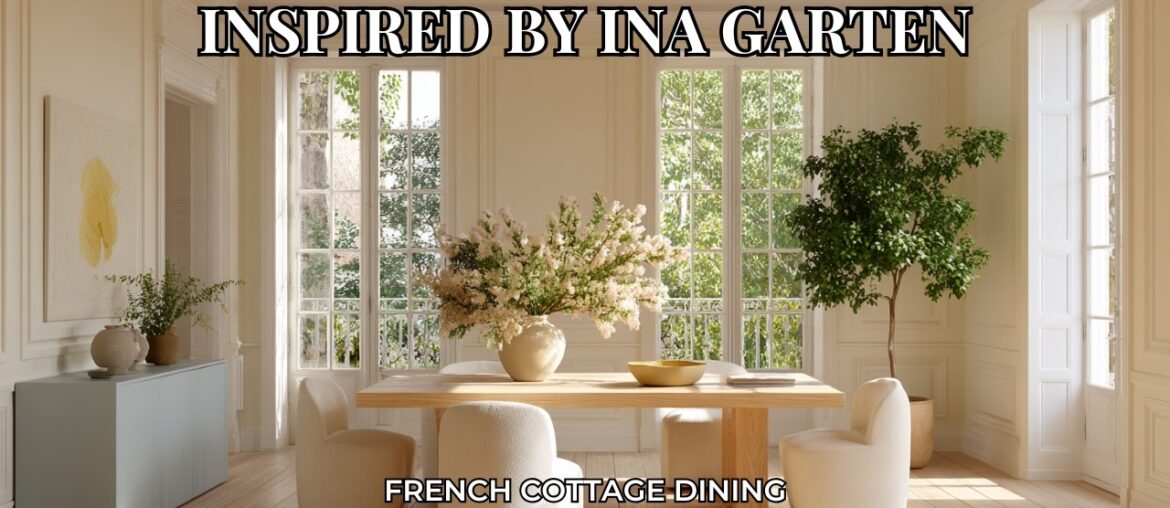 French Country Cottage Dining Room Decor Inspired by Ina Garten with Classic European Charm