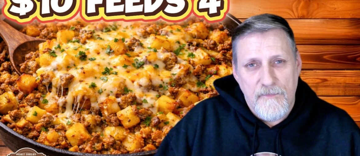 $10 Ground Beef & Potato Skillet | One-Pan Dinner for 4