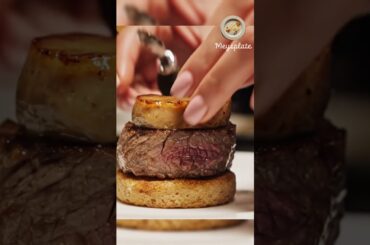 The $1,000 Golden Beef Rossini!🥂😋 (Foie Gras & Truffles) #shorts