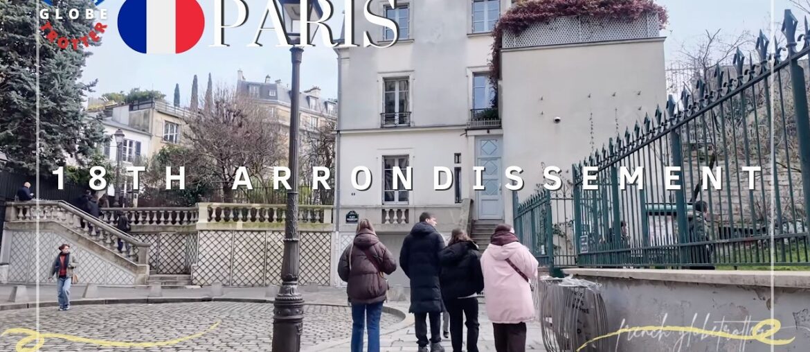 Paris 18th Arrondissement🇫🇷 Montmartre Secret Walk🌸 Rue Caulaincourt ➜ Vla Léandre➜  Secret Garden
