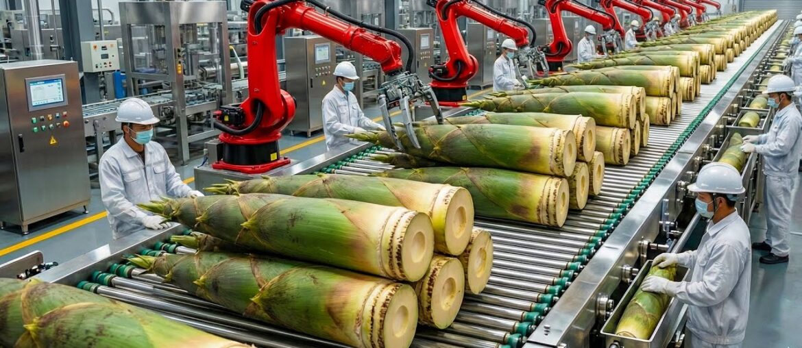 Inside the 500,000 LB Bamboo Shoot Plant – The Terrifying Peeling of Gourmet Production