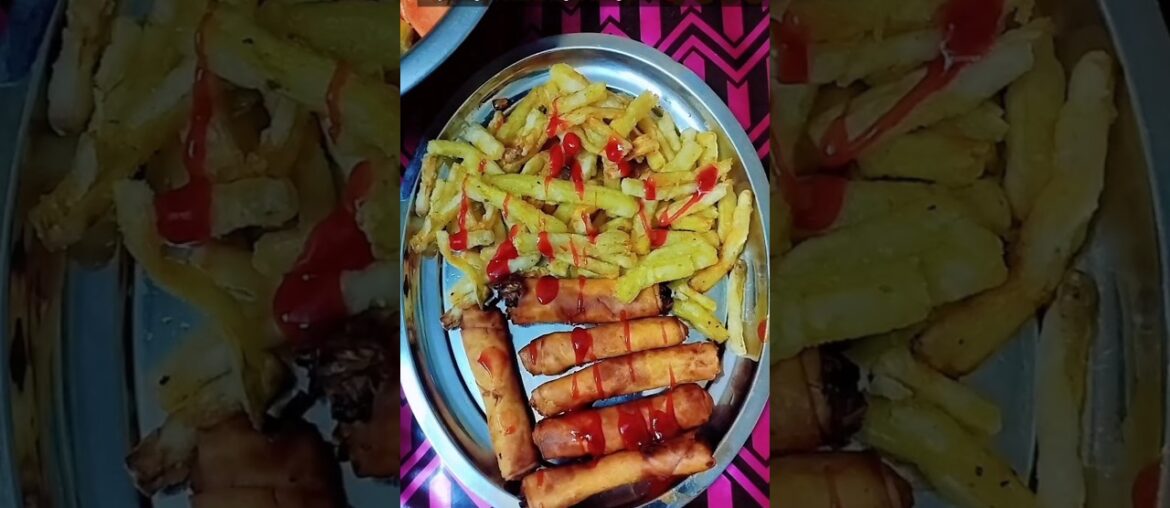 Spring rolls with french fries🍟 #food 💖 #cooking🦋#easyrecipe🌟#springroll💓#frenchfries💕 #frenchfood❣️ Spring rolls with french fries🍟 #food 💖 #cooking🦋#easyrecipe🌟#springroll💓#frenchfries💕 #frenchfood❣️