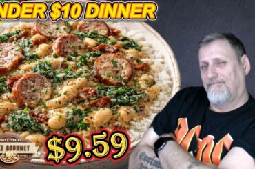 Full Dinner for $9.59 | Creamy Sausage & White Bean Skillet